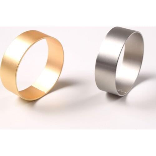 30pc Glossy simple single circle dumb gold napkin buckle dumb silver napkin ring metal napkin buckle