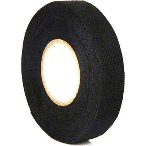 1 Piece 19mmX15m Black Car Wiring Harness Cloth Tape Automotive Anti Rattle Universal Flannel Self Adhesive Felt Tape