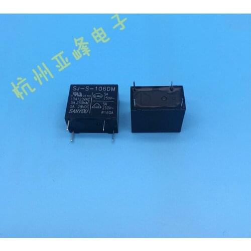 Free shipping lot(10pieces/lot) 100%Original New SANYOU SJ-S-106DM 6VDC SJ-S-109DM 9VDC SJ-S-118DM 18VDC 4PINS 5A Power Relay