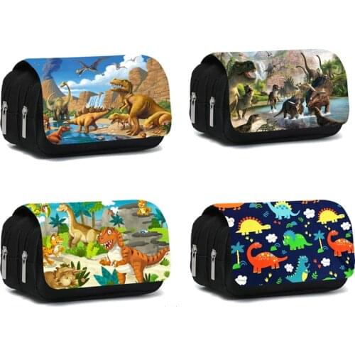 Dinosaur Tyrannosaurus Printing Pencil Bag Coin Purse 3D Printing Boys Girls Study Stationery Bag Pencil Case Gift