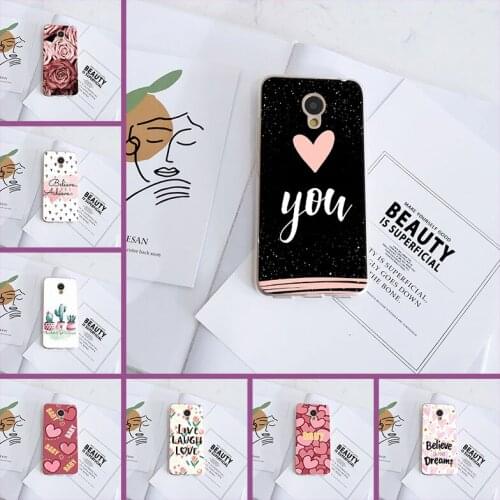 Back Cover For Meizu M2 M3 M5 M6 Note Heart Flower Love Rose Soft Phone Case Silicone For Meizu M2 M3 M3S M5 M5C M5S M6 M6S M6T