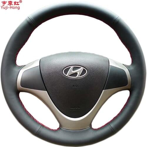Yuji-Hong Artificial Leather Car Steering Wheel Covers Case for Hyundai i30 2009 Hand-stitched Car Styling Cover