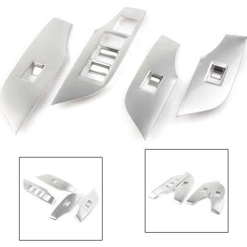 For 2019 2020 Toyota RAV4 Car Interior Window Lift Panel Switch Decoration Cover Trim Stainless Steel Car Accessories RHD Only