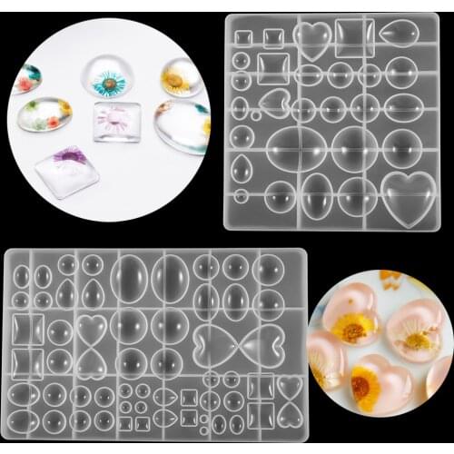 1Pcs Heart Love Pendant Epoxy Casting Molds Kits Mixed Style UV Silicone Resin Molds For DIY Jewelry Making Findings Supplies