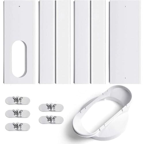 Air Conditioner Window Kit with Coupler Adjustable Window Seal for AC Unit, Sliding AC Vent Kit for Exhaust Hose