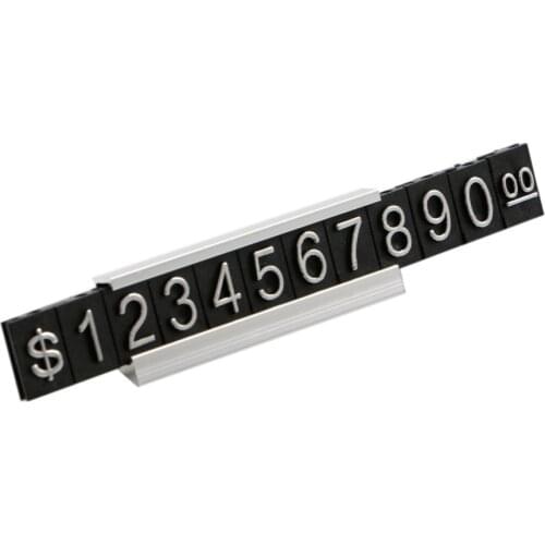 3D Metal Shelving Adjustable Price Tag Callouts Price Display Euro Pound Price Numeral Cubes Assembly Lable Blocks Stick