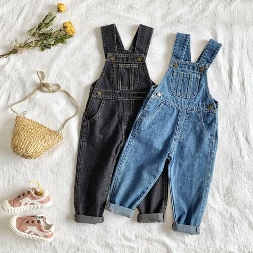 Fashion Baby Overalls Autumn Winter Toddler Pants Baby Boys Denim Pants Overalls Toddler Suspenders Jumpsuit Girls Bib Pants