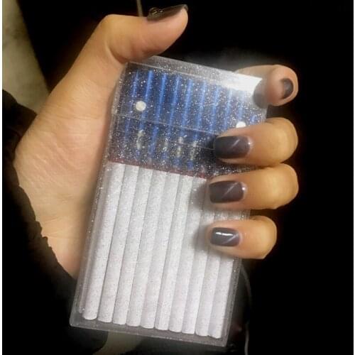 Fashion Slim Smoke Cigarette Case Transparent Flashing Ultra-thin Plastic 20 Sticks Packaging With Glitter For Women Gift