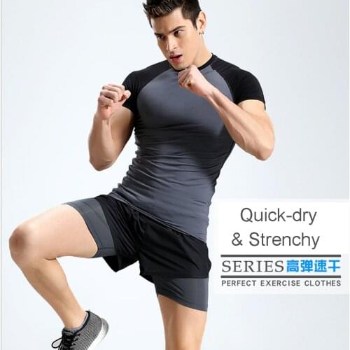 Mens two-piece sets sportswear Fitness Training Jogging Sets Compression Suits Tracksuits suit sports sets running clothing man