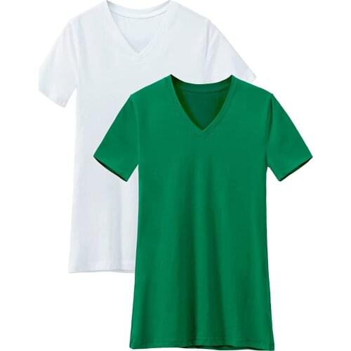 2020 Womens Color 2020 solid color T-shirt cotton casual