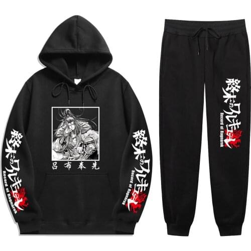 Japan anime Record of Ragnarok 2021 New Fashion Streetwear Hoodies Mens Hoodies Pants Two-Piece and ma'am suit