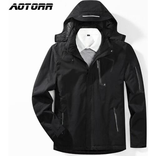 Men Parkas Winter New Thick Fleece Warm Parkas Coat Mens Waterproof Windproof Hooded Casual Parkas Overcoat Male Zipper Outwear