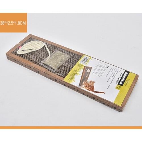 Flat Cat Kitten Corrugated Scratch Board Pad Scratcher Bed Mat Claws Care Interactive Toy For Pet Cat Training Cat Toy