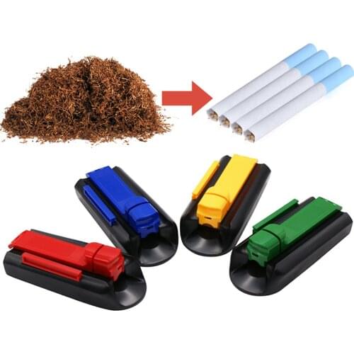 Cigarette Maker 8mm Single Tube Shredded Tobacco Syringe Manual Plastic Cigarette Puller DIY Cigarette Rolling Smoking Gadgets