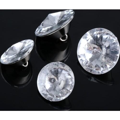 10Pcs 25/30mm Sewing Buttons Crystal Rhinestone Diamond Acrylic Buttons Sofa Upholstery Headboard Wall Decor Sewing Accessories