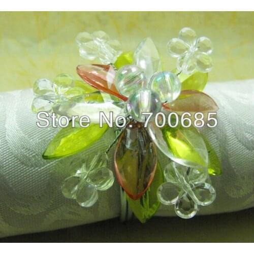 Qn13053034 crystal napkin rings beaded, napkin holder