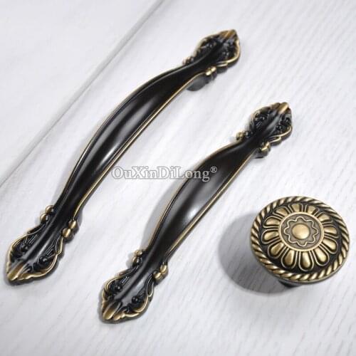 Designed 10PCS European Solid Brass Kitchen Door Handles Cupboard Wardrobe Drawer Cabinet Pulls Handles&Knobs Furniture Hardware