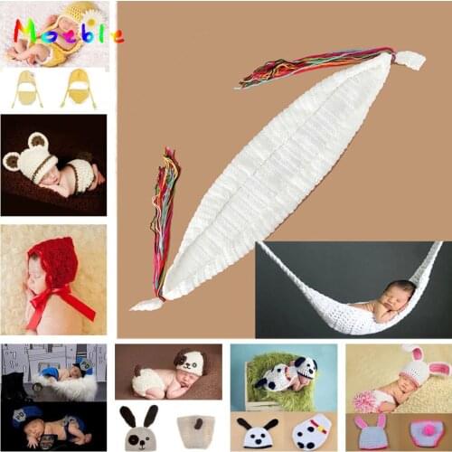 Retail White Color Crochet Infant Baby Hammock Newborn Crochet Photo Props Crochet Baby Accessory 1pc MZS-14028