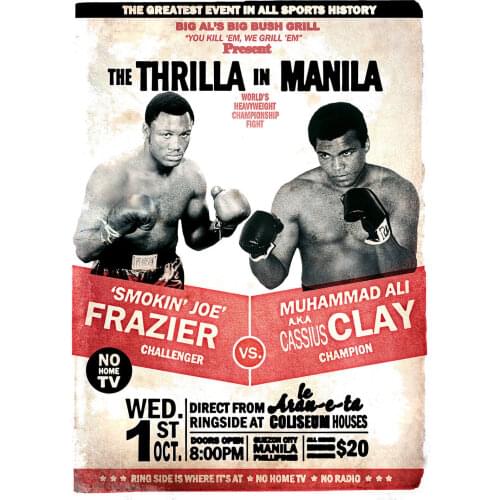 Muhammad Ali vrs Joe Frazier The Thrilla in Manila Art Silk Poster Print 24x36inch
