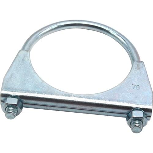 Heavy Duty Muffler Clamp 3 Inch - Saddle Style with U-Bolt -Zinc (1Pack)