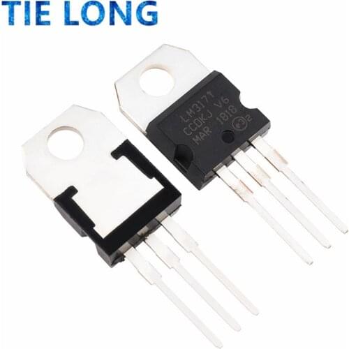 TIELONG 10PCS LM317 LM317T Voltage Regulator 1.2V to 37V 1.5A TO-220