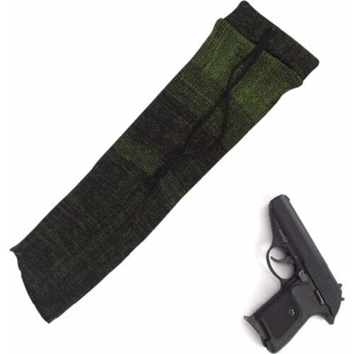 Tourbon Tactical Knit Pistol Firearm Socks Fishing Reel Cover Handgun Protector Green for Shooting Gun Accessories Wholesale