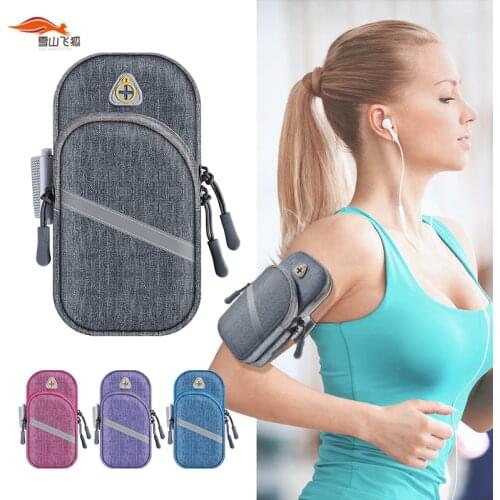 Universal 6.5'' Waterproof Sport Armband Bag Running Jogging Gym Arm Band Reflective Mobile Phone Bag Case Holder For IPhone