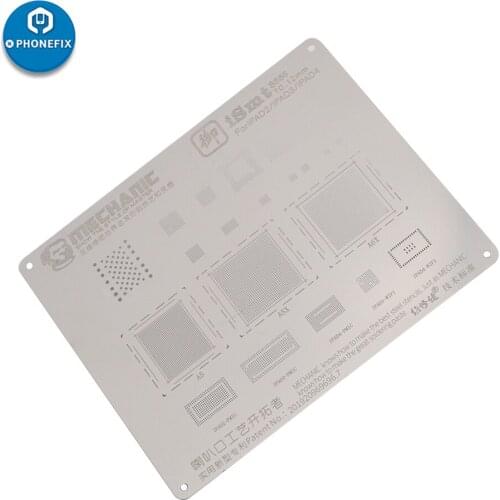 Mechanic ISMT Universal BGA Reballing Stencil Kit For iPad Air 12 Mini 234 Pro Motherboard Baseband Power IC Repair Steel Mesh