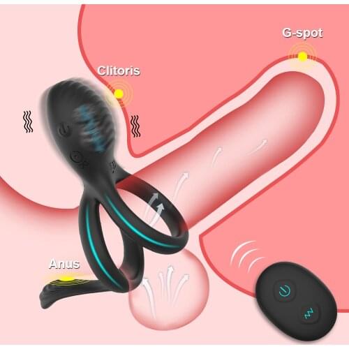 Vibrating Cock Rings Clitoris Stimulation Vibrator Sex Toys for Couples Men Male Delay Ejaculation Penis Ring Erotic Masturbator