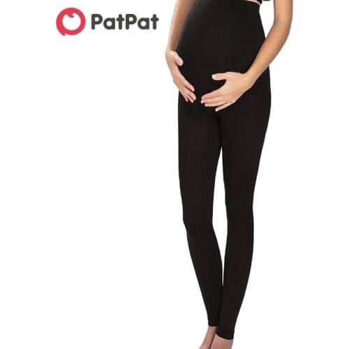 PatPat 2020 New Spring and Summer Autumn Casual Solid High-rise Maternity Leggings for Maternity Bottoms Leggings Clothes