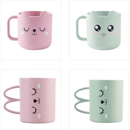 1PC Cartoon Cute Toothbrush Cup Bathroom Tumblers Washing Tools Home Expression Mouthwash Cups Toothbrush Mug Water Drink Cup
