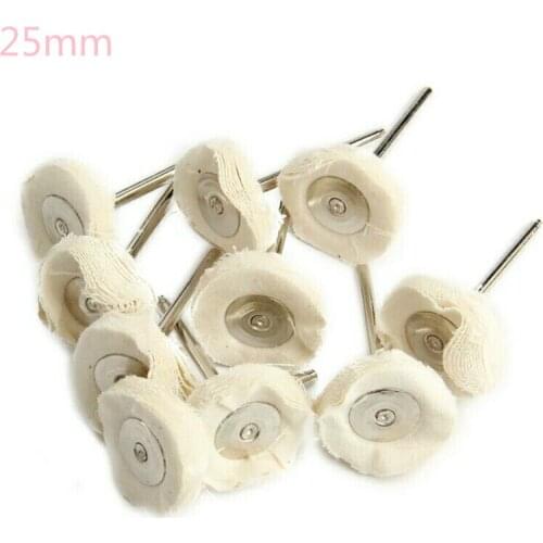 10pcs Wool Felt Polishing Buffing Round Wheel Grinding Pad25mm Shank For Dremel Rotary Tool Accessories