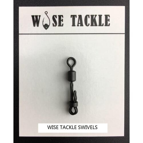 20PCS X Wise Tackle Quick Lock Swivel in Anti Glare Colour- Size 4 ( UK size 8 ) - Swivels for Carp Fishings