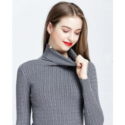 2018 Full Regular Cotton Turtleneck Rushed Hot Sale Blusas De Inverno Feminina Sweater Woman Pattern Autumn And Sleeve Thick