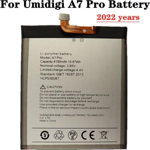 UMI A7 Pro Battery 4150mAh For Umidigi A7 Pro A7Pro Phone Battery 100% New Replacement Bateria Batteries