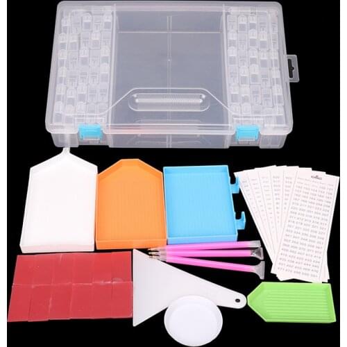 28/64/56Lattices Dismountable Diamond Embroidery Accessories diamond painting Boxes Cross Stitch Cases Storage Organizer Home St