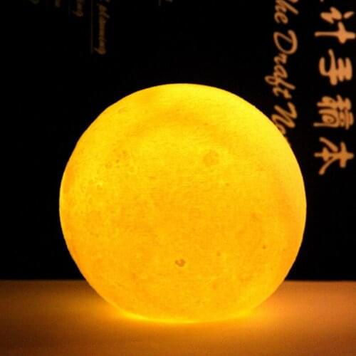 3D Moon Luminous Led Childrens Night Light Lighting Toy Lamp Silicone Toy Children Cartoon Led Night Sky Night Lights