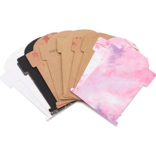 50pcs 11*8cm Multi-style Hair Clip Card Hair Accessories Jewelry Display Kraft Paper Card For DIY Jewelry Hang Tag Display Card