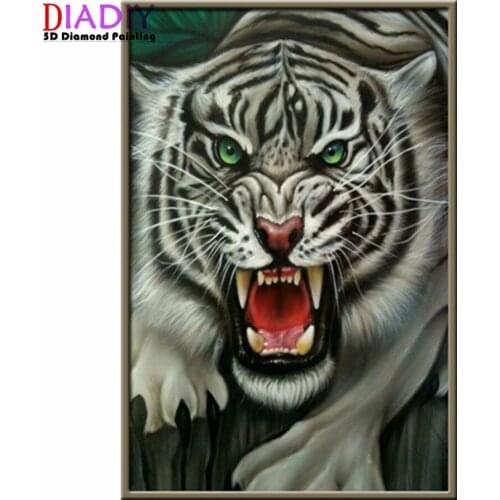 5D Diamond Painting Animals Horse Diamond Mosaic Tiger Lion DIY Full Round Diamond Embroidery Cross Stitch Rhinestone Art