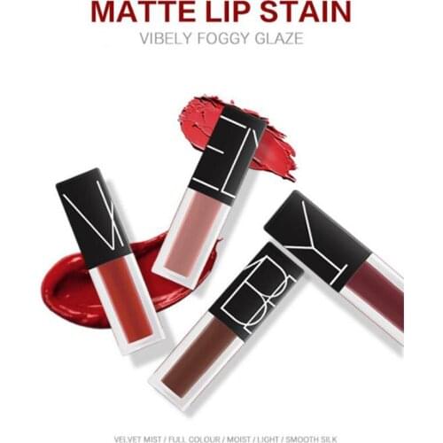 Velvet Matte Liquid Lipstick Nonstick Cup Metallic Glossy Lip Gloss Long Lasting No Fading Sexy Red Lip Tint Lip Cosmetics