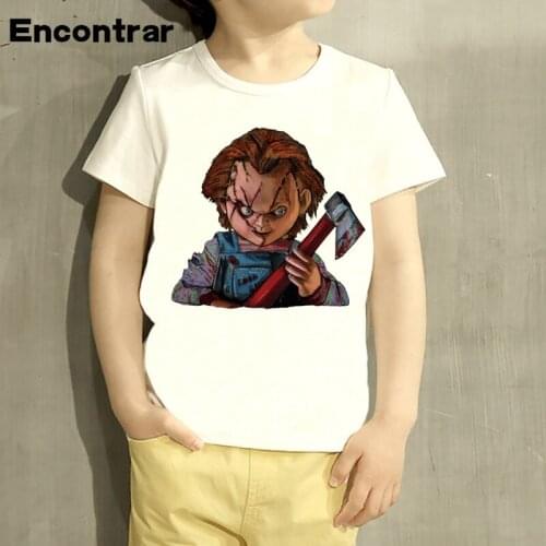 Kids Chucky Devil Baby Hip Hop Printed Design T Shirt Baby Boys/Girl Funny Short Sleeve Tops Children Kawaii T-Shirt,HKP5114