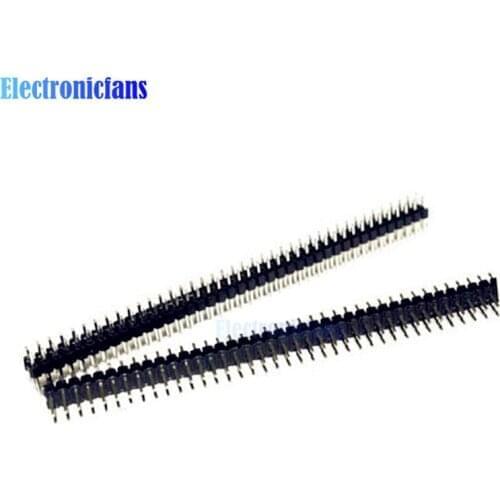Diymore 5PCS 2X40 PIN Double Row Male 2.54MM Pitch PIN Header Connector Strip 2X40PIN 2*40 40p 40PIN for Arduino PCB Board