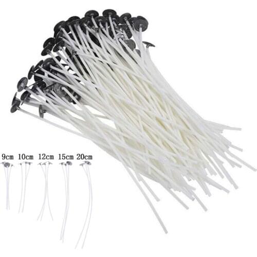 100Pcs Candle Wicks Cotton Core Waxed Wick With Sustainer For Candle Novelt