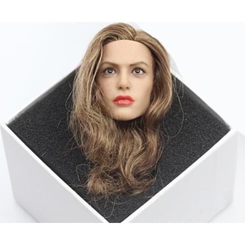 1/6 Scale Angelina Jolie Head Sculpt Beauty Head Carving for 12 inches Action Figures Doll Body Mirriro Toys
