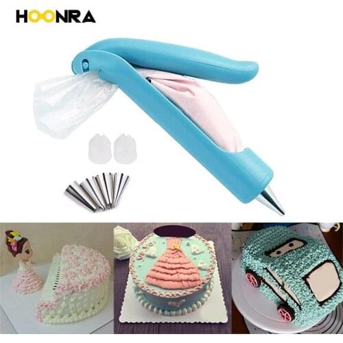 HOONRA 1Pcs/set Deco Icing Pen Nozzle Set Caking Decorating Icing Piping Tips Pastry Pen Bag Cake Decorating Tools