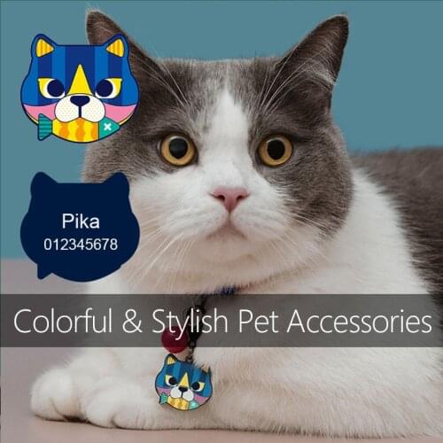 Cat ID Free Engraved Cat Accessories Tag Personalized Cat Puppy ID Tag Pet Dog Collar Accessories Custom Anti-lost Name Tags