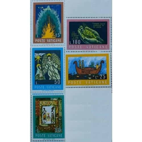 A31 5PCS vatican, 1974， Post Stamps Postage Collection