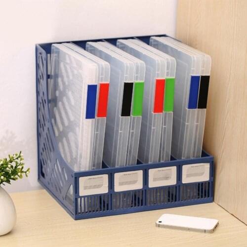 Document Box Lightweight Transparent Plastic Portable A4 File Box With Sign For Easy Identification Office Storage Organizer