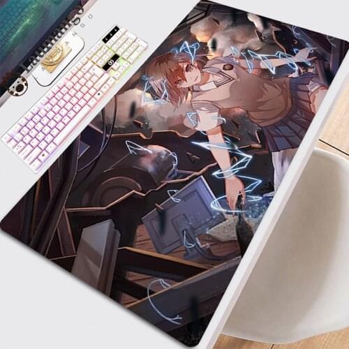 Mouse Mat Pads Pc Accessories Gaming Table Pads Cute Gamers Mats Gamer Kawaii Desk Mousepad Anime Mause beautiful Mikoto Misaka
