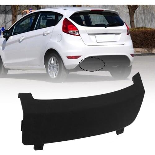 Tow Hook Cover Perfect Match Heat-resistant Black ABS Rear Bumper Towing Eye Caps 8A61-17K922-AB5ZCT for Ford Fiesta MK7 2008-20